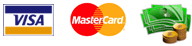 visa mastercard cash accepted