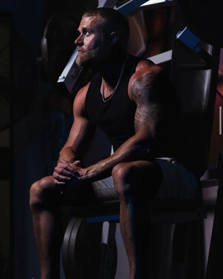 Darren D’hont, owner of San Diego Moving, in the gym