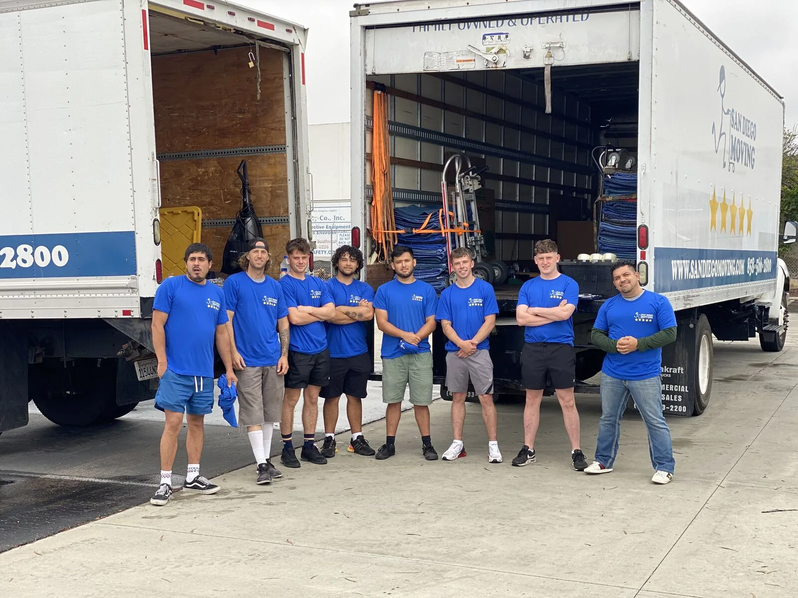 San Diego Moving crew ready for a move